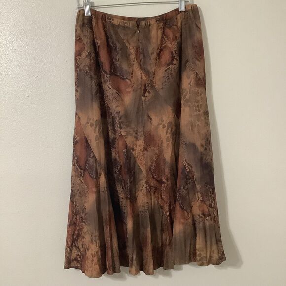 Vintage Y2K Animal Print Snakeskin Fairy Grunge Fairycore Maxi Peasant Skirt 4 - Picture 4 of 8